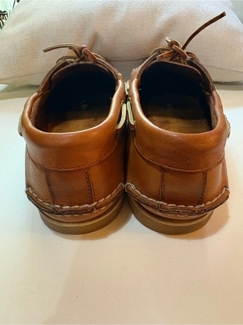 Timberlands 2 Eye Men's Classic Brown Leather Boat Shoes. Size 10